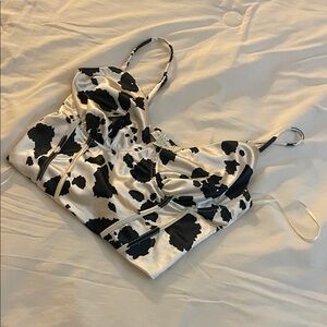 Stylish Black and White Crop Top